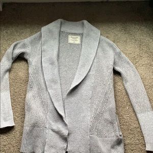 abercrombie and fitch grey cardigan